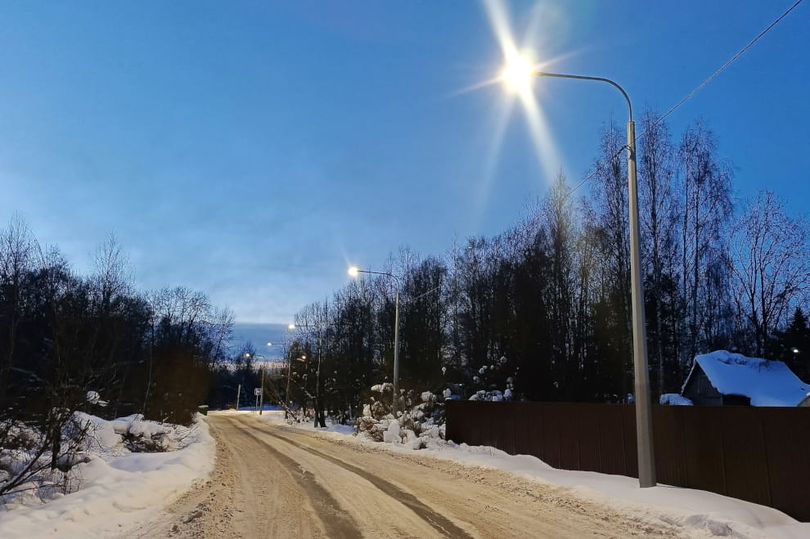 Пограничная улица в петербургском Павловске получила современную систему наружного освещения