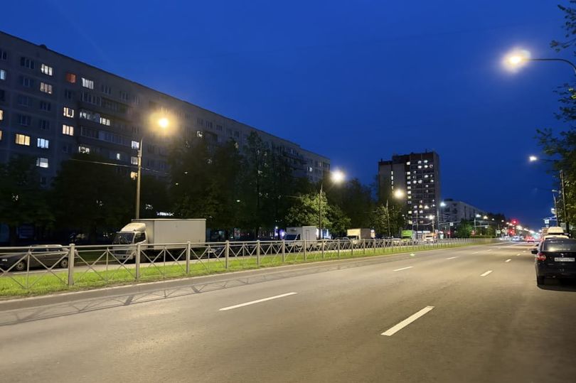 В Петербурге полностью обновлено наружное освещение на одной из ключевых магистралей Выборгского района — проспекте Художников