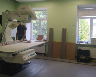 Завершается ремонт рентгенкабинета в Гатчинской больнице