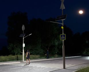 На дорогах Ленинградской области осветят пешеходные переходы
