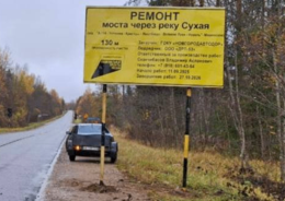 Работы на мосту через реку Сухая стартовали в Мошенском округе Новгородской области