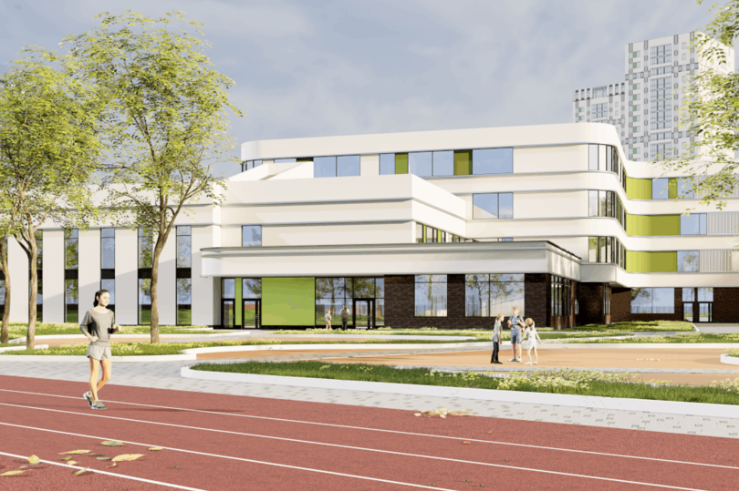 На Суздальском шоссе в Петербурге начали строить школу с бассейном на 825 мест