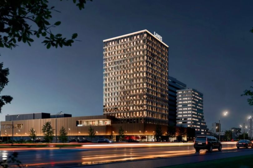 Обнародована концепция подсветки московского делового пространства LAKES у метро Озерная