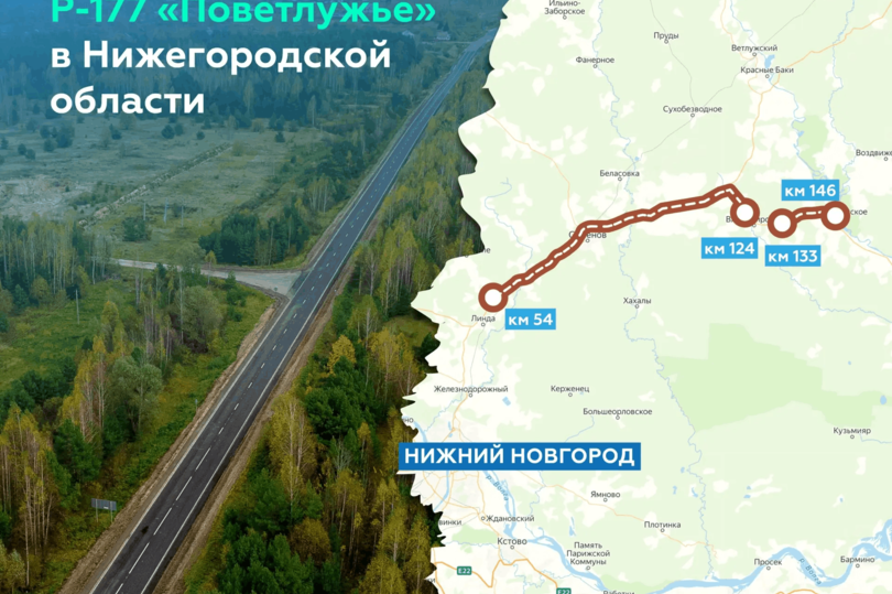 Продолжается обновление трассы Р-177 «Поветлужье» в Нижегородской области