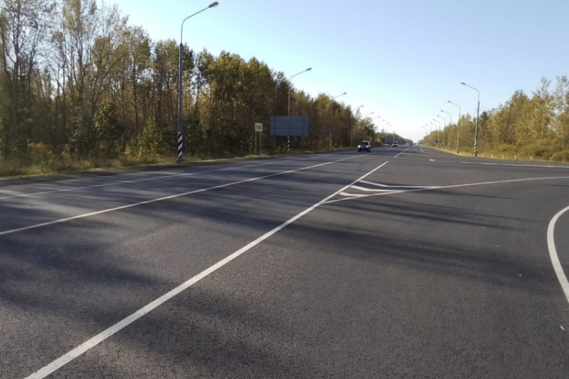 В Новгородской области завершен ремонт участка федерально трассы Р-56