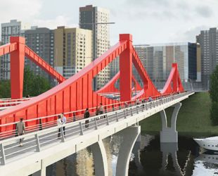 Мост в районе улицы Мясищева в Москве будет красного цвета