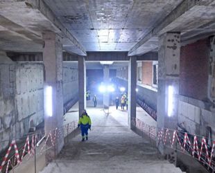 На строящейся станции «ЗИЛ» Троицкой линии метро начались архитектурно-отделочные работы