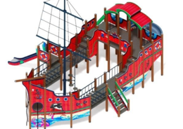 В курском поселке Тим на детской площадке поплывет фрегат