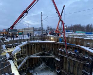 Первый этап строительства подземного пешеходного перехода у «Лахта Центра» выполнен на 77%