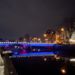 На Медовом мосту в Калининграде протестировали архитектурную подсветку за 16 млн рублей