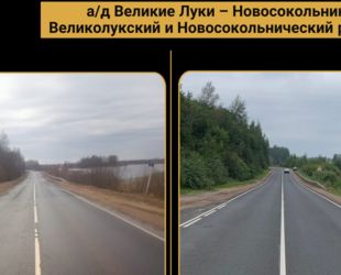 Два участка автомобильной дороги Великие Луки – Новосокольники введены в эксплуатацию