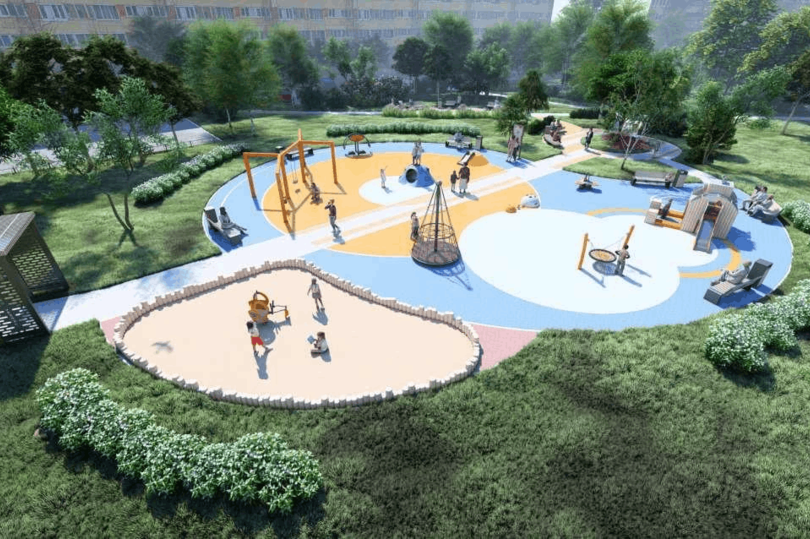 Двор на Жени Егоровой, 3 благоустроят за 86 млн рублей по программе «Петербургские дворы»