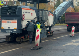 Фреза работает на Шлиссельбургском проспекте Петербурга