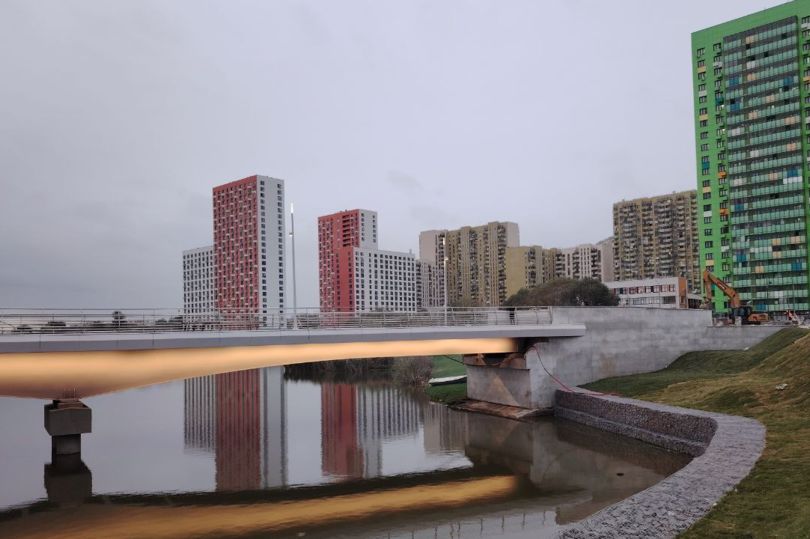 Пешеходный мост «Дружба», соединяющий Люберцы и Москву, построили в Подмосковье