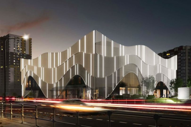 Будущему торговому центру в районе Косино-Ухтомский Москвы согласовали волнообразный фасад