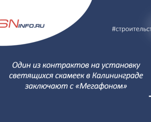 Один из контрактов на установку светящихся скамеек в Калининграде заключают с «Мегафоном»