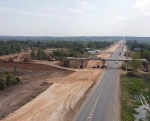 На строящемся участке трассы М-5 в Рязанской области и Мордовии возводят пять мостовых сооружений
