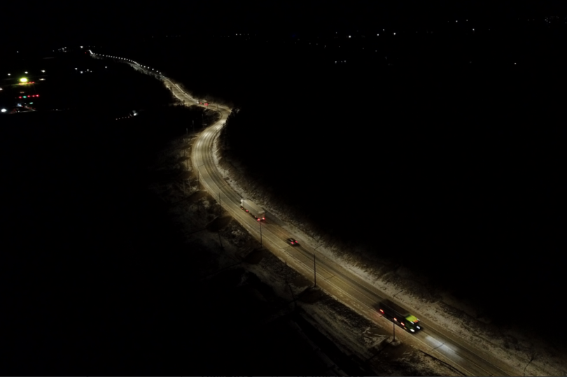 На федеральной трассе «Колыма» в Якутии завершено устройство 13,9 км освещения