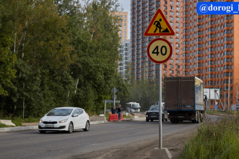 Дорога Санкт-Петербура - Матокса в процессе ремонта