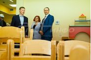 Заместитель председателя правительства Ленобласти Михаил Москвин в пятницу проверил техническую готовность детского сада в Сертолово на 210 мест, возводимого ГК «КВС» в рамках проекта КОТ «Новое Сертолово», Москвин Михаил Иванович, Ярошенко Сергей Дмитрие